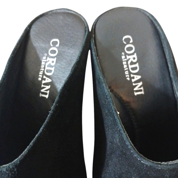 Cordani Black Suede Mule Heels Women's size 7 - Picture 5 of 12